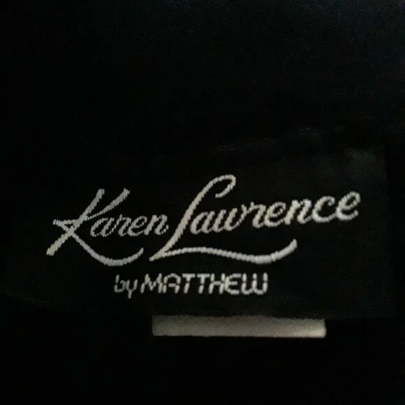 Vintage Karen Lawrence by Matthew lovely crinkle blk and purple puffy top size 8 - Picture 2 of 13